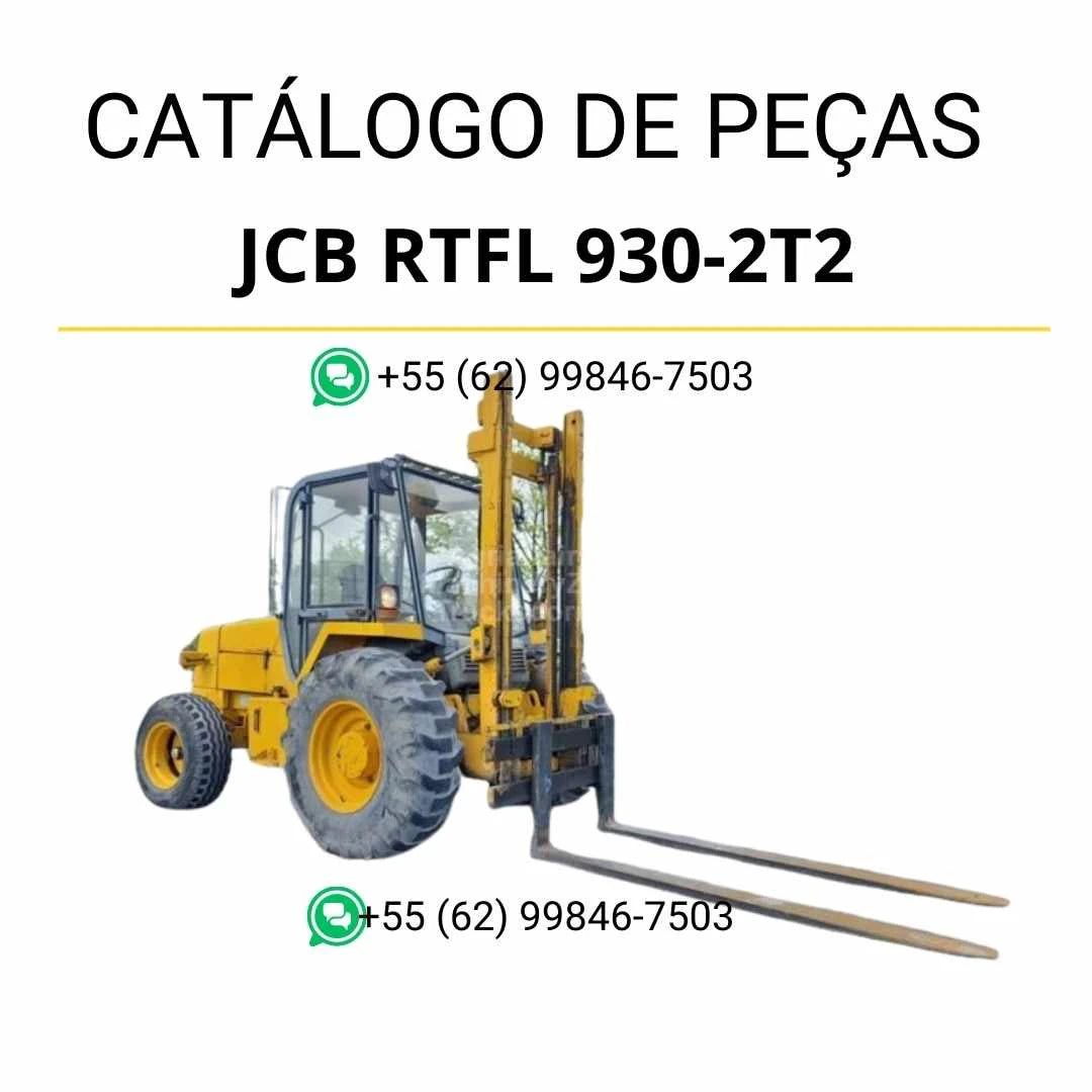 Catálogo de peças JCB RTFL 930-4T2 em PDF, trazendo diagramas técnicos completos e identificação detalhada dos componentes da empilhadeira.