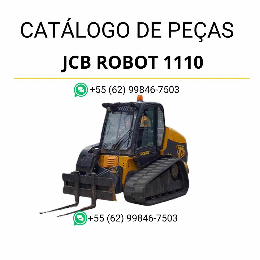 Catálogo de peças JCB Robot 1110 em PDF, trazendo vistas explodidas e identificação completa dos componentes da skid steer loader.