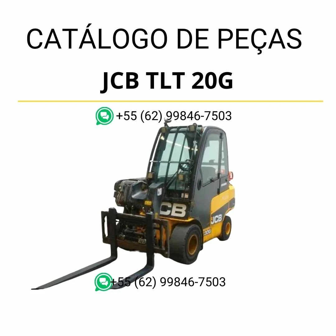 Catálogo de peças JCB TLT 20G em PDF, trazendo vistas explodidas, lista de componentes e detalhes técnicos completos do Teletruk.