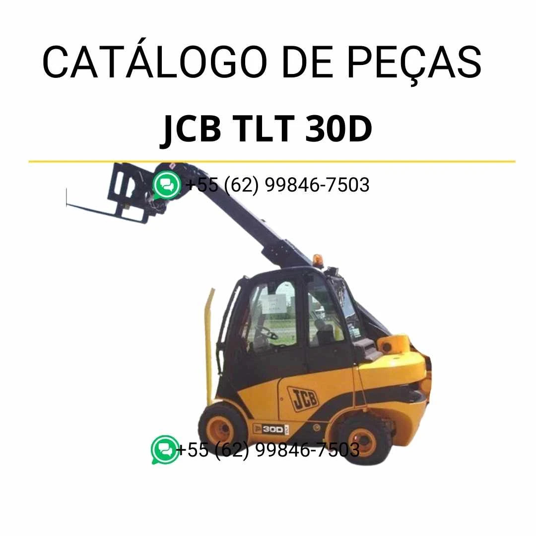 Catálogo de peças JCB TLT 30D em PDF, com diagramas técnicos e identificação completa dos componentes do modelo Teletruk.