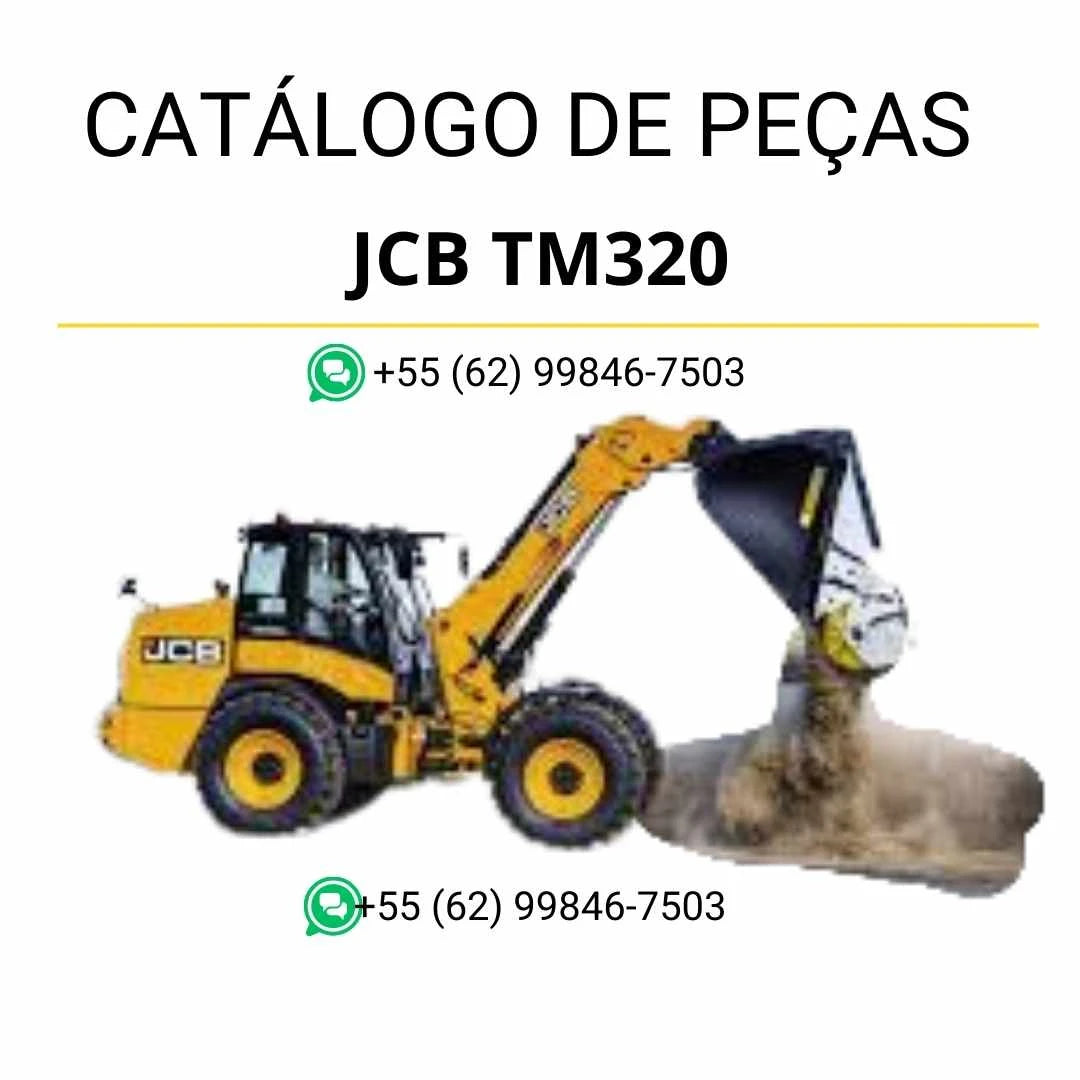 Catálogo de peças JCB TM320 em PDF com diagramas detalhados e identificação completa dos componentes do carregador de rodas