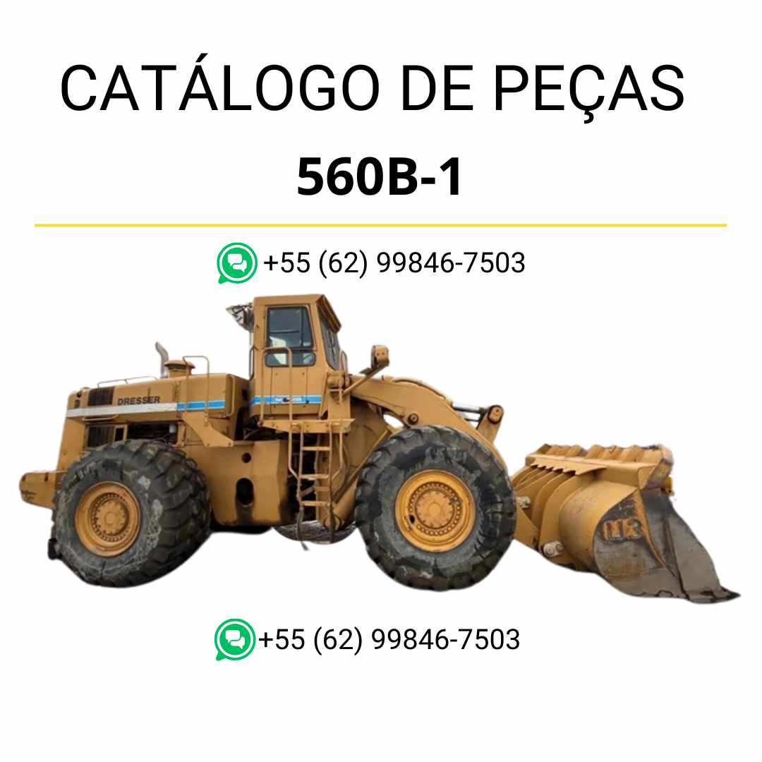 Catálogo de peças Komatsu 560B-1 em PDF, com ilustrações técnicas e identificação completa dos componentes da carregadeira de rodas