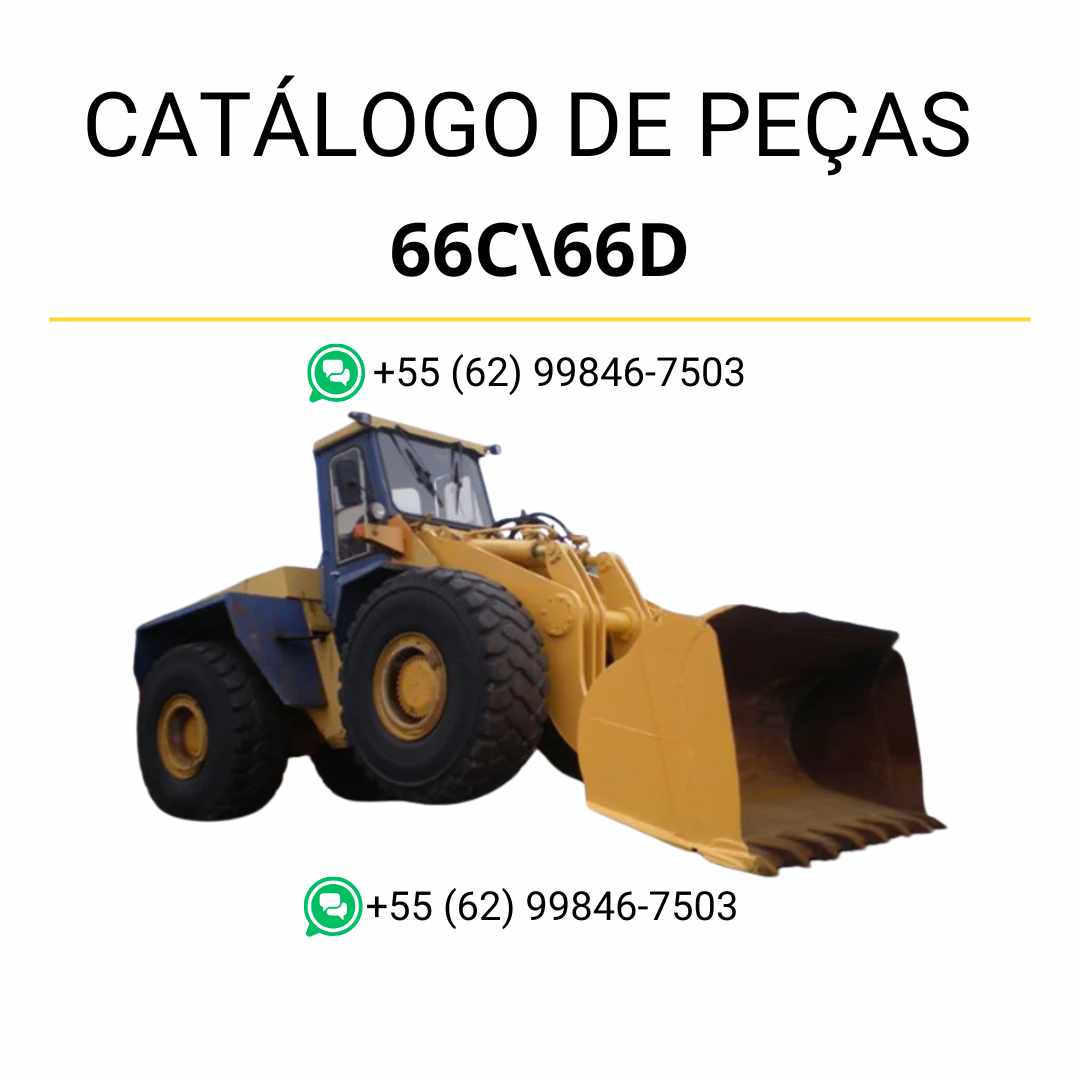 Catálogo de peças Komatsu 66C e 66D em PDF, com diagramas ilustrados e relação técnica dos componentes das carregadeiras de rodas
