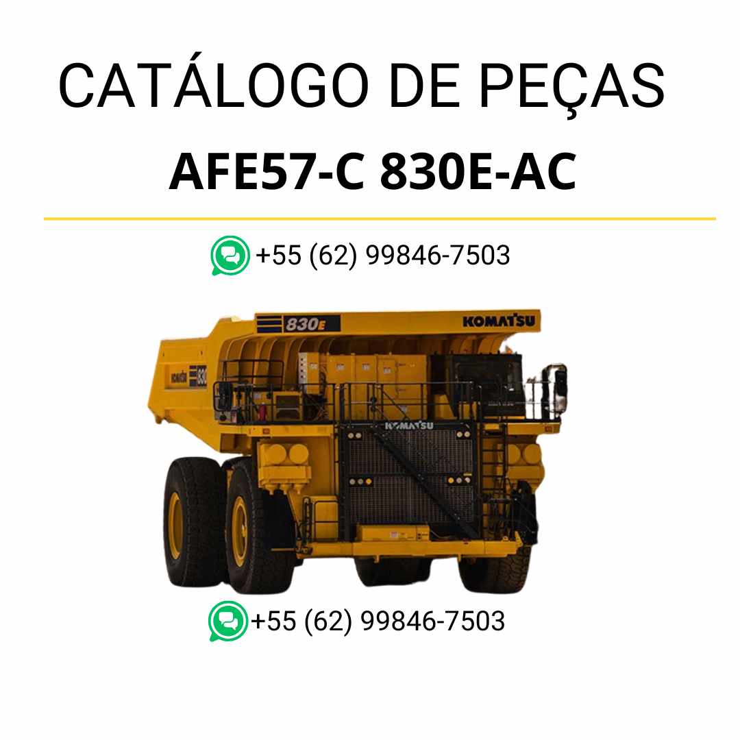 Catálogo de peças Komatsu 830E-1AC em PDF com detalhamento visual dos conjuntos e identificação precisa dos componentes do basculante