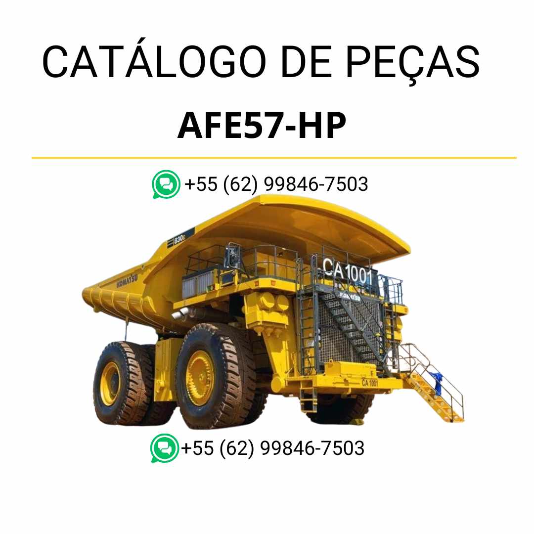 Catálogo de peças Komatsu 830E-1AC em PDF com esquemas técnicos detalhados e identificação precisa dos componentes do caminhão basculante