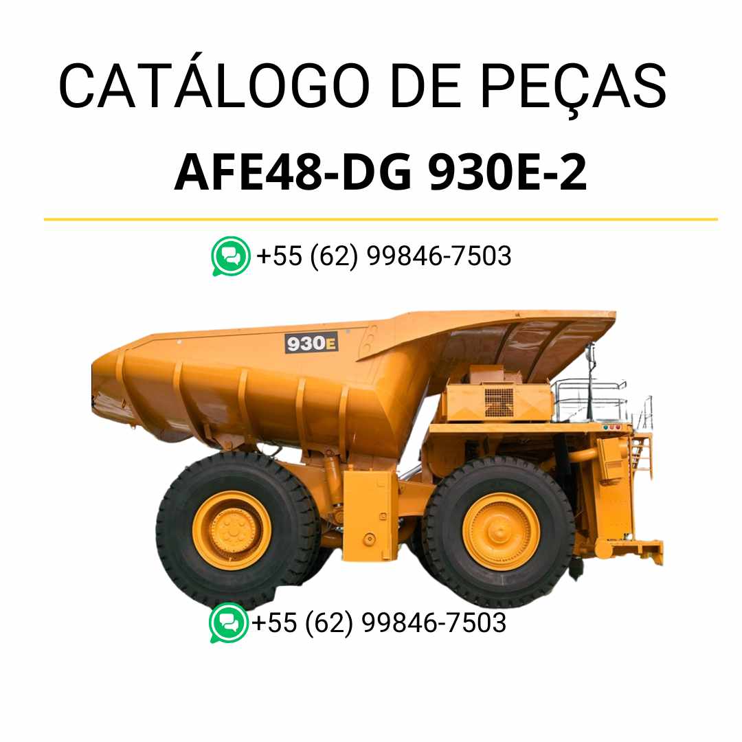 Catálogo de peças Komatsu 930E-2 em PDF com estrutura técnica detalhada e suporte visual para conferência dos componentes