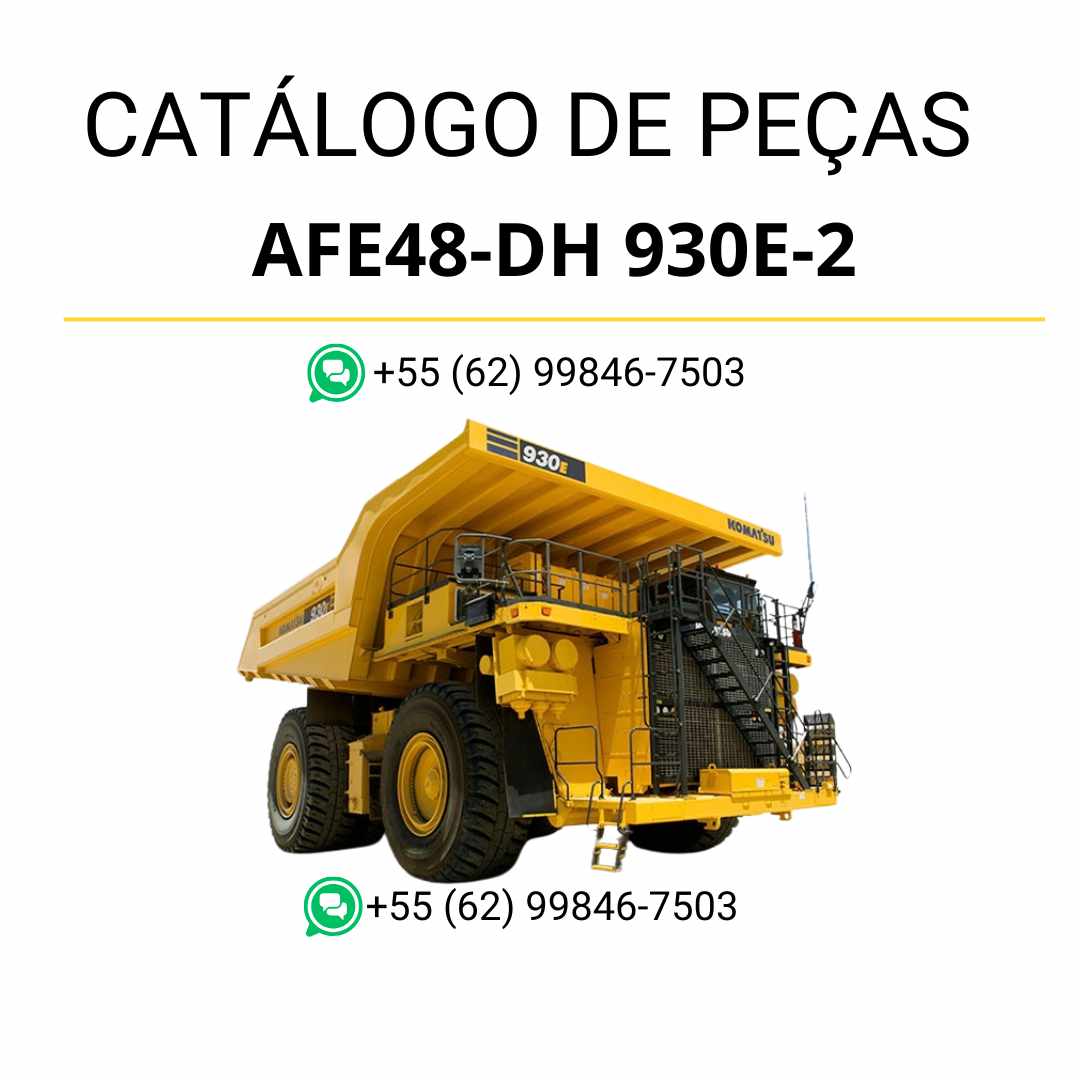Catálogo de peças Komatsu 930E-2 em PDF com ilustrações técnicas precisas e organização por conjuntos do caminhão basculante