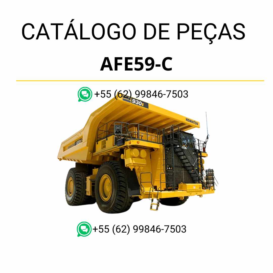 Catálogo de peças Komatsu 930E-4 em PDF com estrutura técnica completa e identificação dos componentes do caminhão basculante