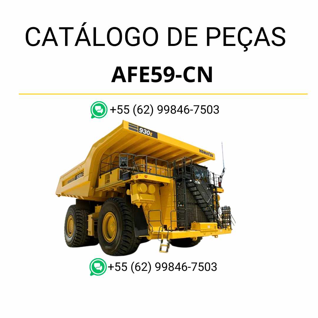 Catálogo de peças Komatsu 930E-4 em PDF, com ilustrações técnicas precisas e identificação organizada dos componentes do caminhão basculante