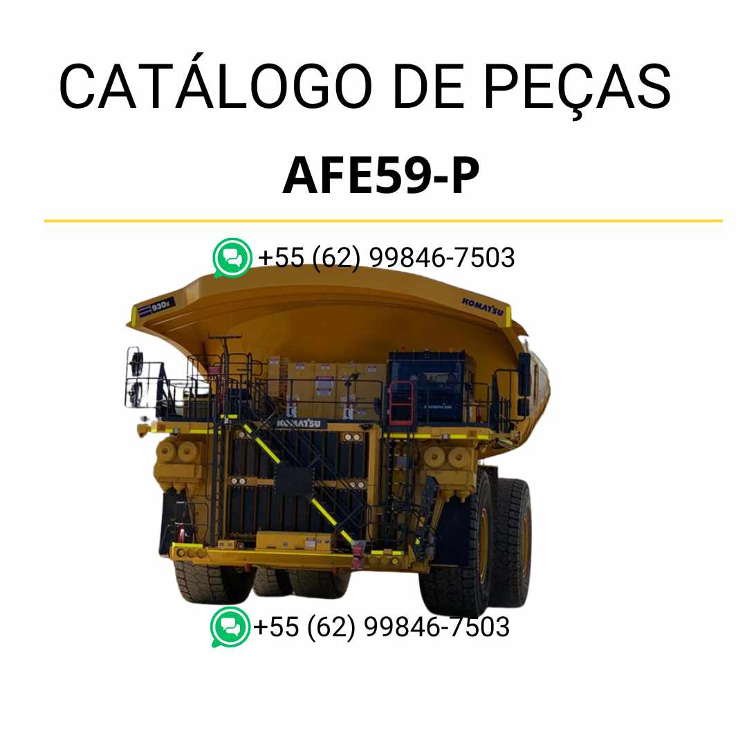 Catálogo de peças Komatsu 930E-4 em PDF, com diagramas técnicos ilustrados e identificação clara dos componentes do caminhão basculante