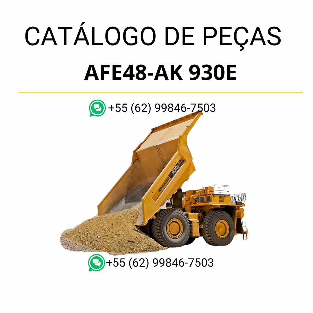 Catálogo de peças Komatsu 930E em PDF com esquemas técnicos e detalhamento dos componentes do caminhão basculante