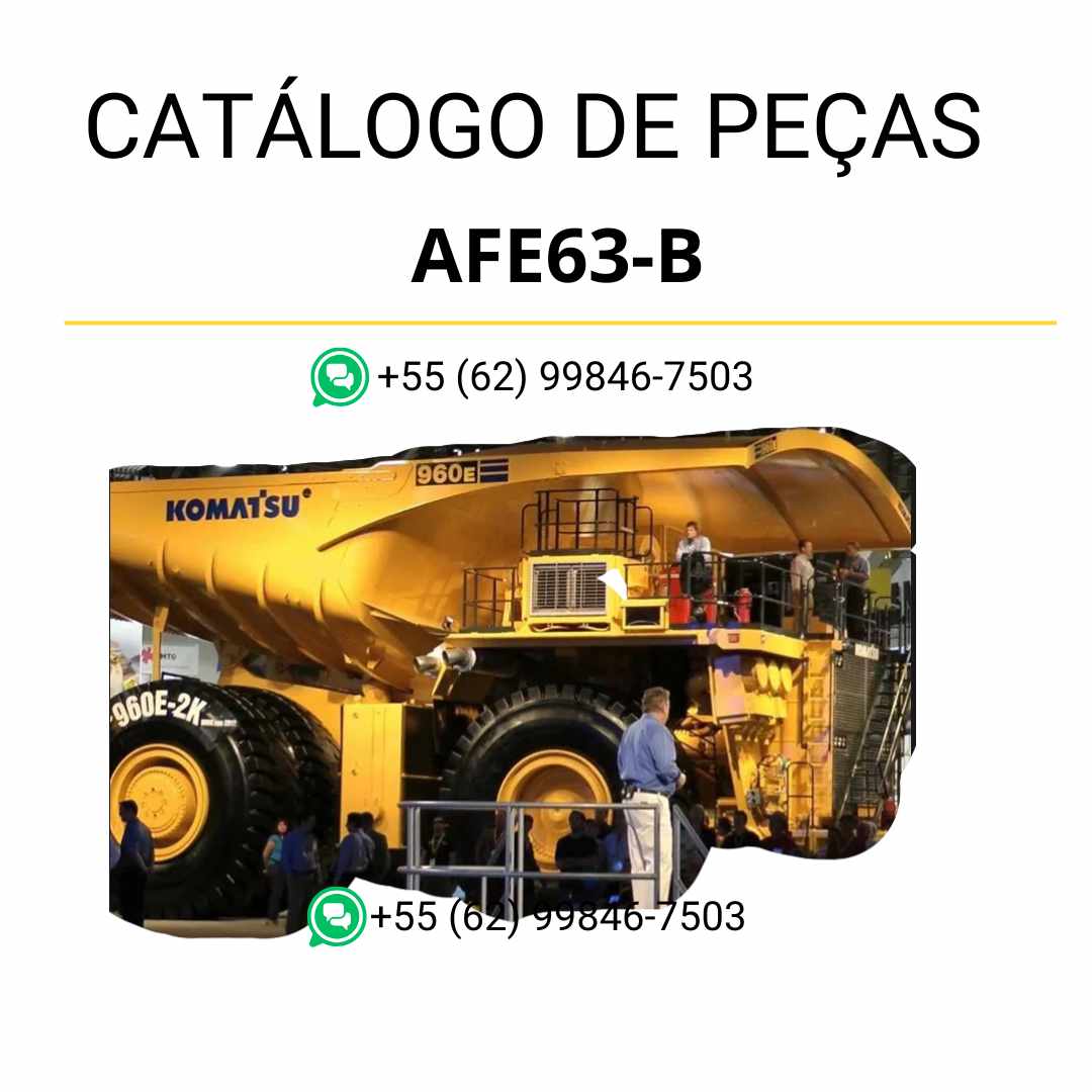 Catálogo de peças Komatsu 960E-1K em PDF, com diagramas detalhados e identificação completa dos componentes do caminhão basculante