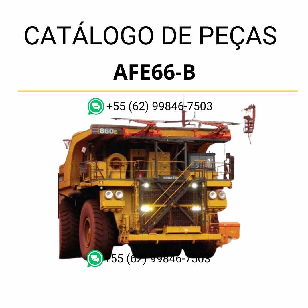 Catálogo de peças Komatsu AFE66-B 860E-1K em PDF com diagramas técnicos e identificação detalhada de componentes do caminhão basculante