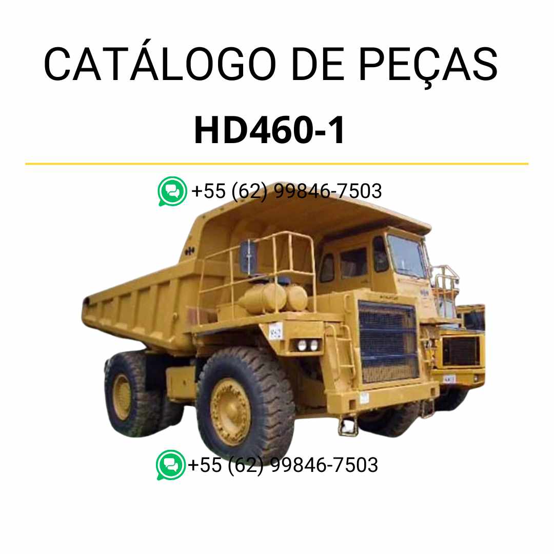 Catálogo de peças Komatsu HD460-1 em PDF com ilustrações técnicas detalhadas e lista completa de componentes originais do caminhão basculante