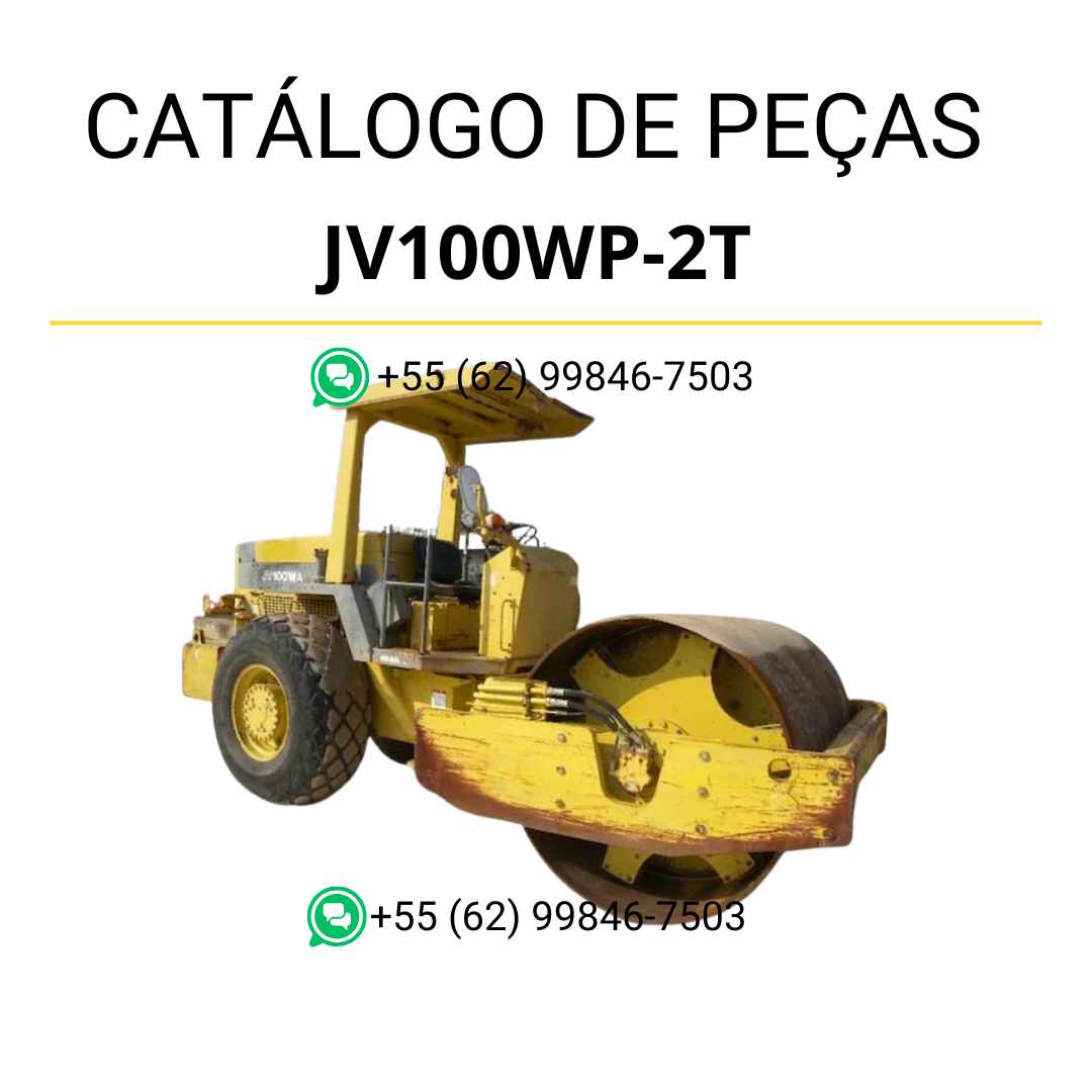 Catálogo de peças Komatsu JV100WP-2T em PDF para rolos compactadores, com ilustrações técnicas e identificação completa de componentes originais