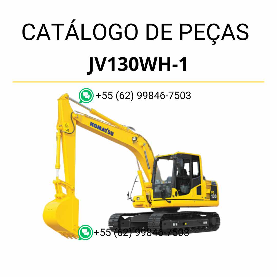 Catálogo de peças Komatsu JV130WH-1 em PDF para rolos compactadores, com diagramas técnicos e lista detalhada de componentes originais