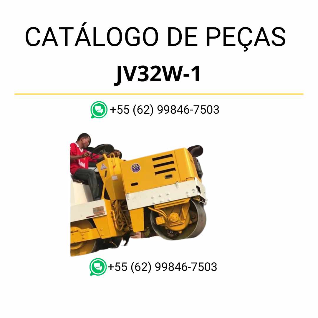 Catálogo de peças Komatsu JV32W-1 em PDF para rolos compactadores, com diagramas detalhados e identificação completa de peças originais