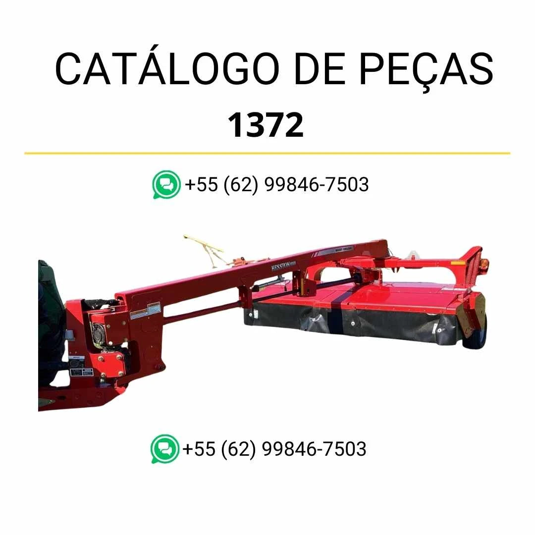 Catálogo de peças Massey Ferguson 1372 cortadora de rolo em PDF, com diagramas técnicos e identificação detalhada dos conjuntos e componentes.
