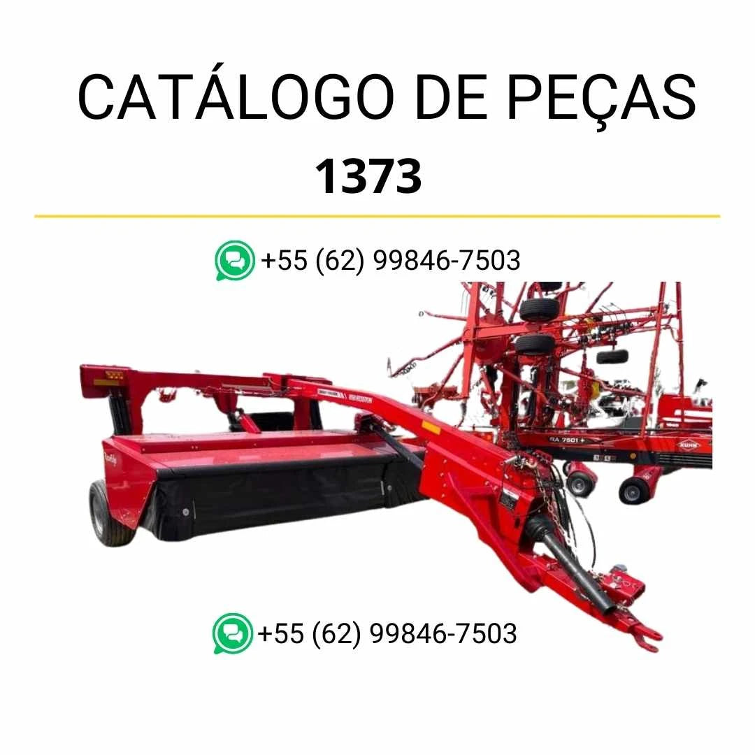 Catálogo de peças Massey Ferguson 1373 cortadora rotativa em PDF, com ilustrações técnicas e identificação completa dos componentes mecânicos.