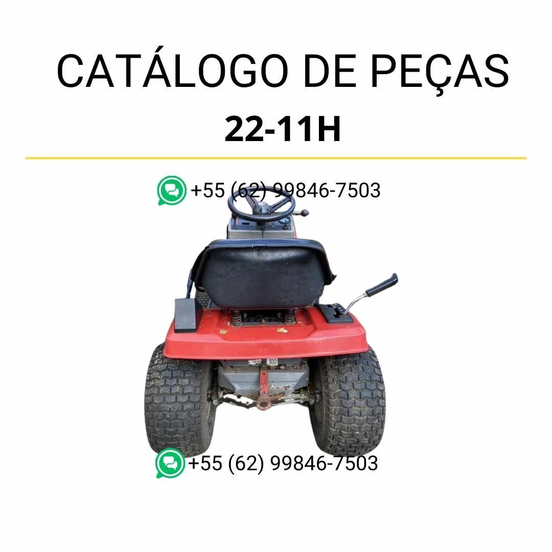 Catálogo de peças Massey Ferguson 22-11 e 22-11H cortador em PDF, com diagramas ilustrados e identificação completa dos componentes mecânicos.