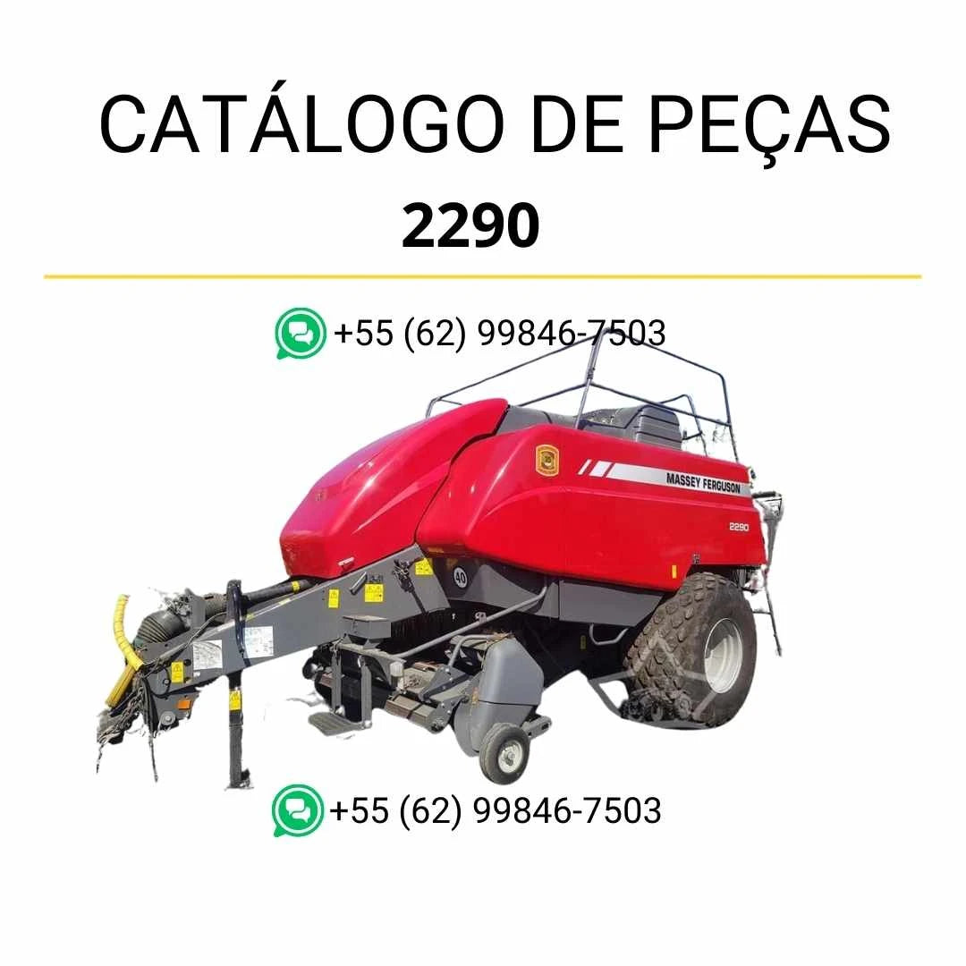 Catálogo de peças PDF Massey Ferguson 2290 Enfardadeira com diagramas completos e identificação técnica dos componentes para manutenção eficiente