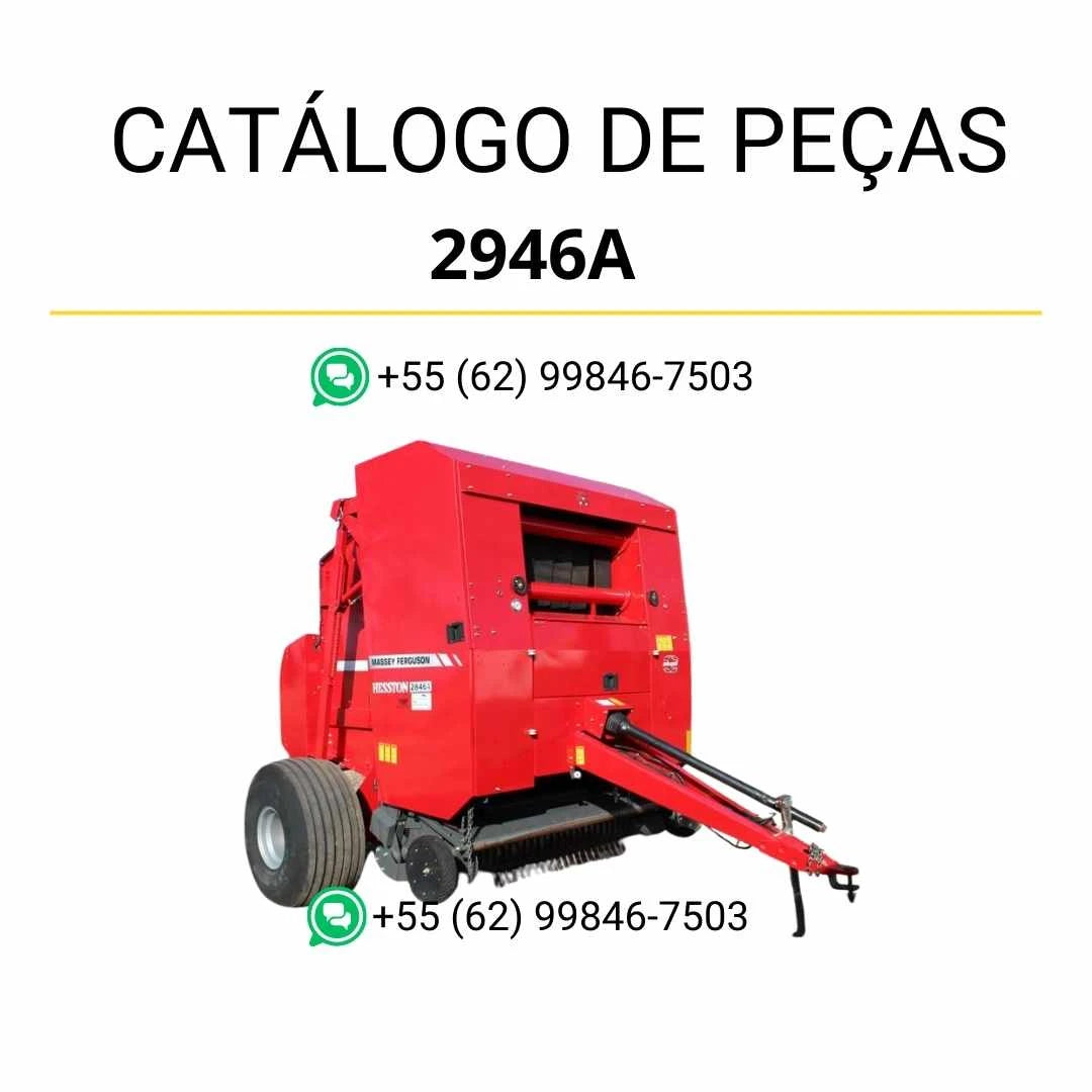 Catálogo de peças PDF Massey Ferguson 2846/2846A Enfardadeira com lista detalhada de componentes e diagramas para referência técnica rápida
