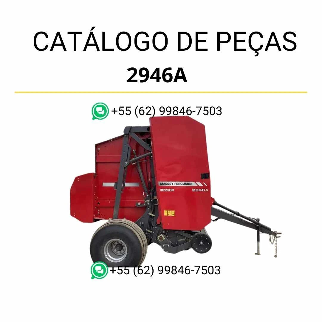 Catálogo de peças PDF Massey Ferguson 2946/2946A Enfardadeira com ilustrações técnicas e identificação completa dos conjuntos mecânicos