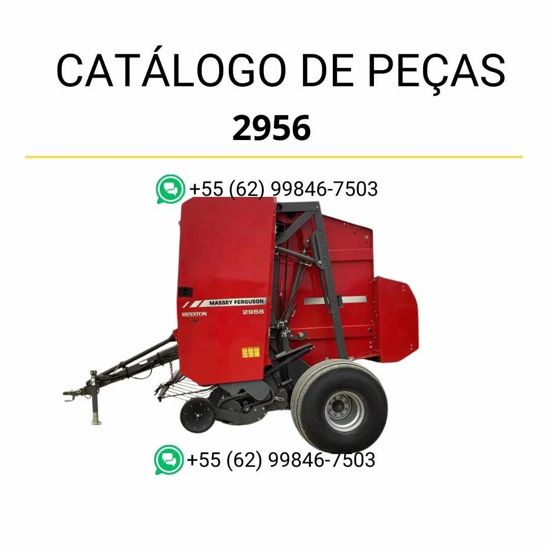 Catálogo de peças PDF Massey Ferguson 2956/2956A Enfardadeira com diagramas detalhados e lista completa de componentes originais