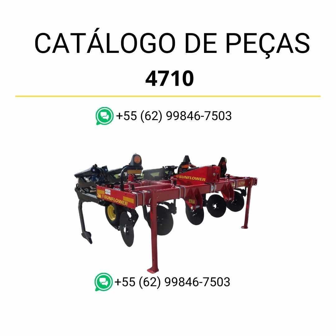 Catálogo de peças Massey Ferguson 4710 e 4730 In-Line Rippers em PDF com diagramas técnicos e identificação completa dos componentes