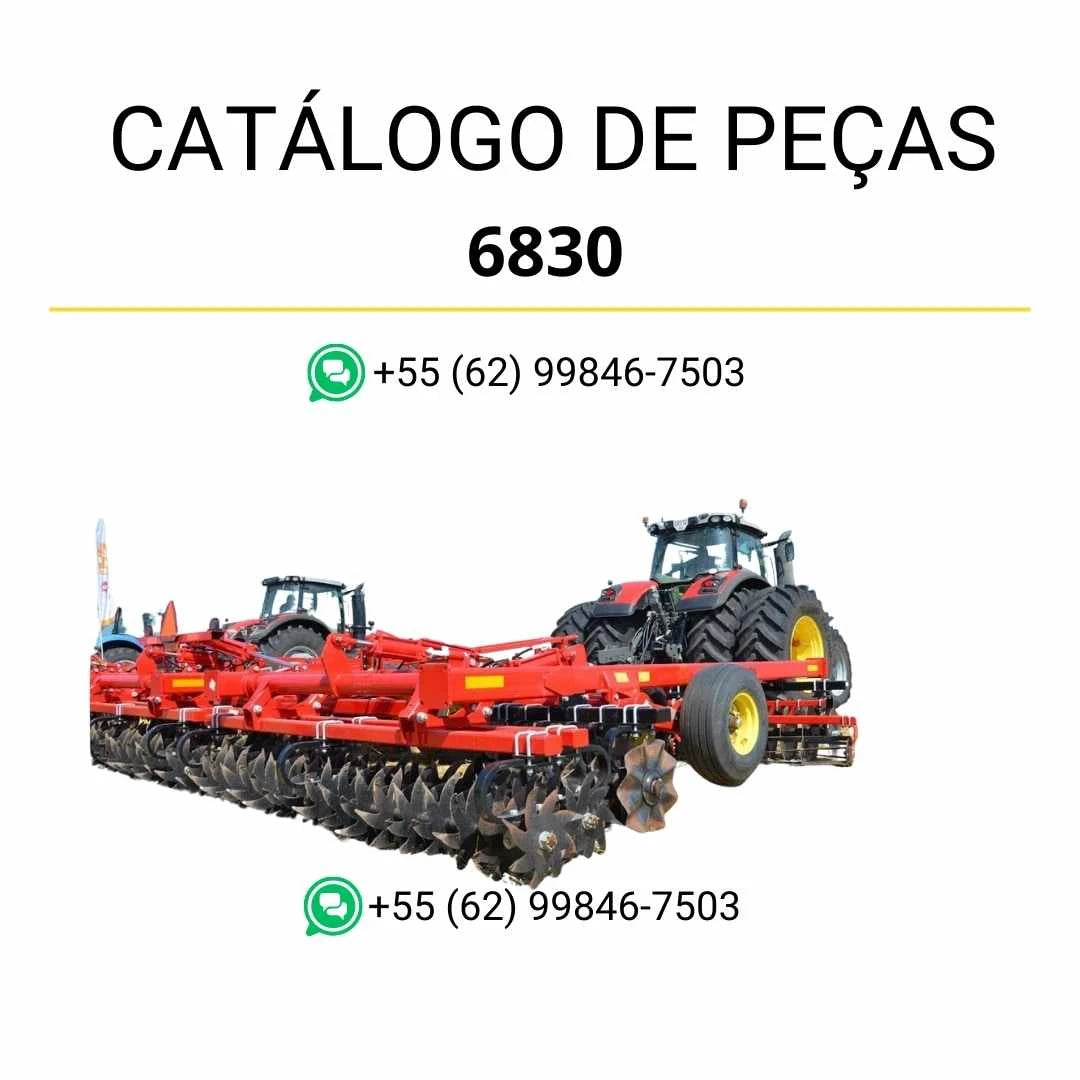 Catálogo de peças Massey Ferguson 6830 Acabador de Terrenos em PDF com diagramas técnicos e identificação completa dos componentes