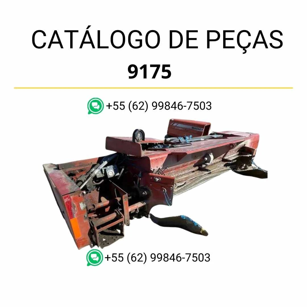 Catálogo de peças PDF Massey Ferguson 9175 Plataforma Rotativa com explodidos detalhados e identificação técnica de componentes originais