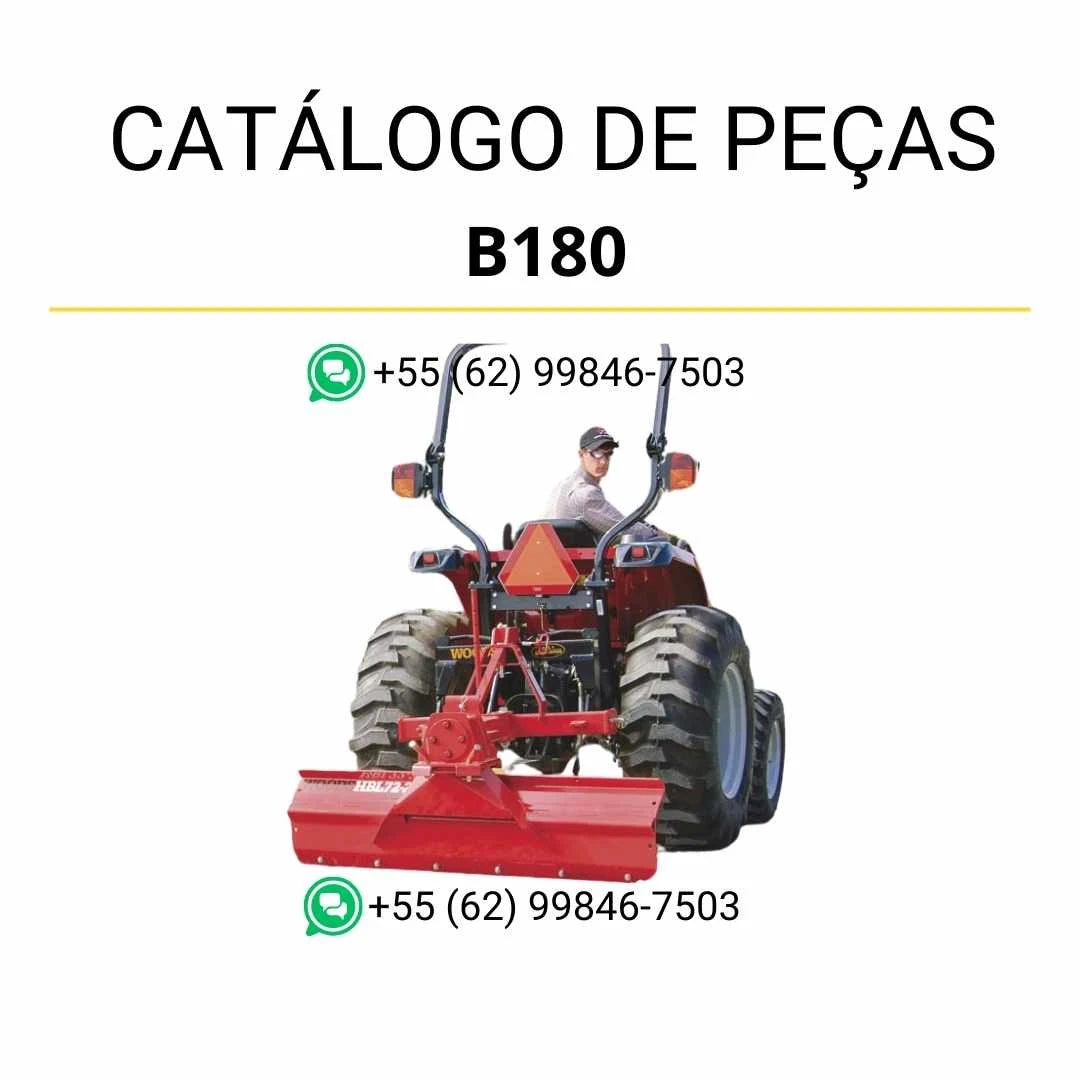 Catálogo de peças Massey Ferguson B180 Blade em PDF, trazendo diagramas e identificação técnica completa dos componentes.