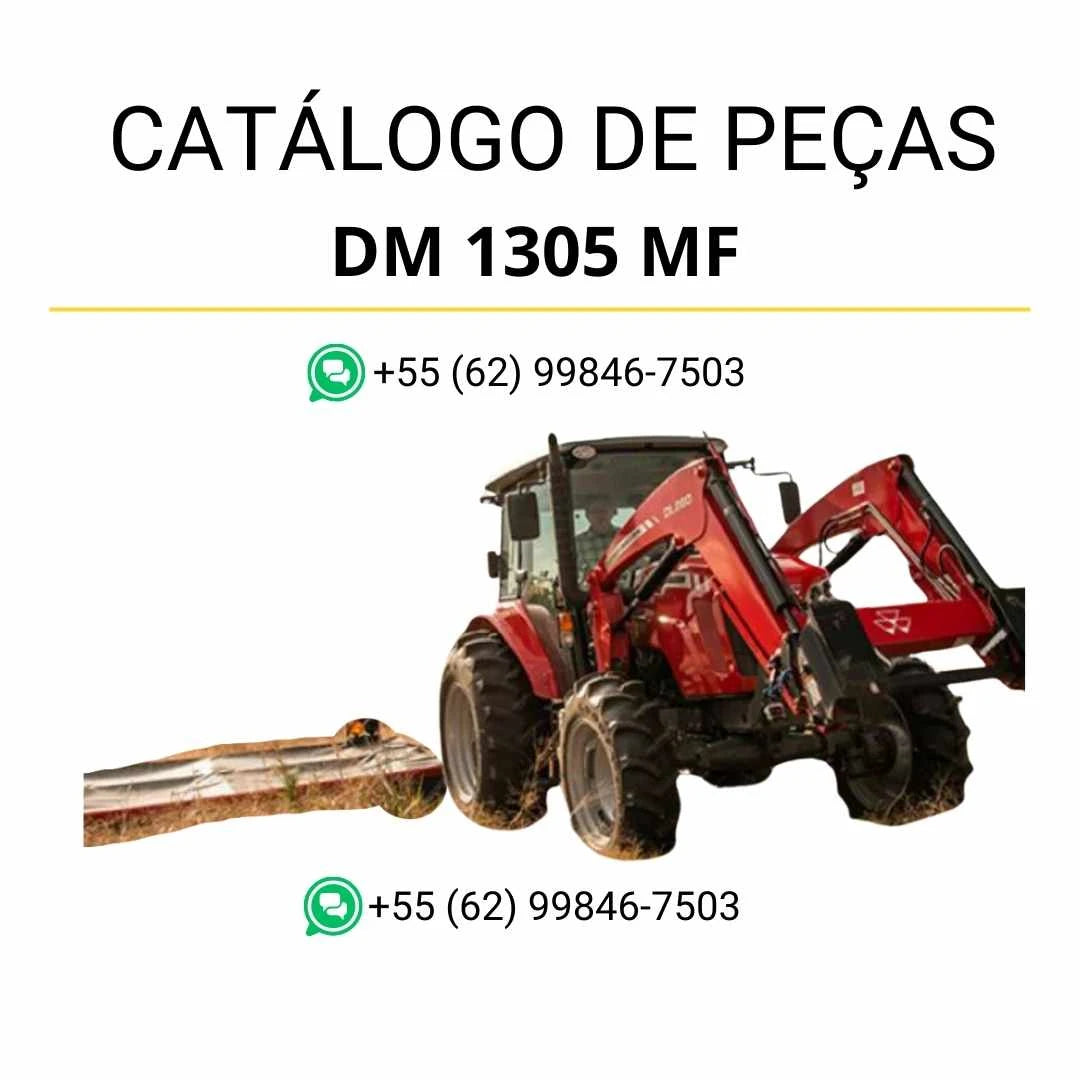 Catálogo de peças Massey Ferguson DM1305 MF AHL em PDF, trazendo ilustrações técnicas e lista detalhada de componentes da plataforma