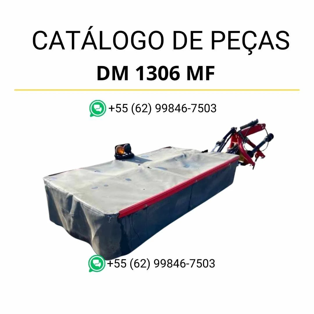 Catálogo de peças Massey Ferguson DM1306 MF AHM em PDF, contendo diagramas técnicos e identificação completa dos componentes