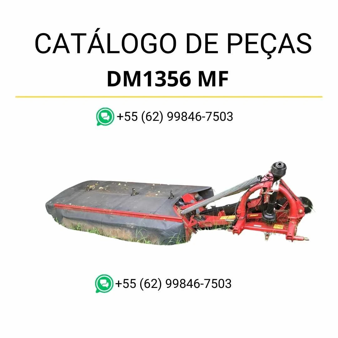 Catálogo de peças Massey Ferguson DM1356 MF AHO em PDF, trazendo ilustrações técnicas e identificação completa da cortadora