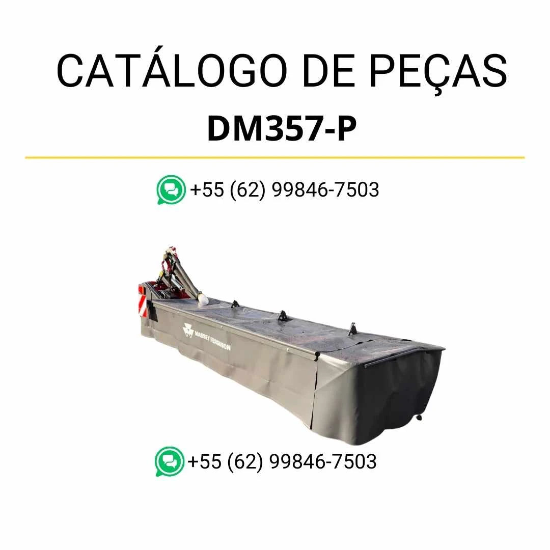 Catálogo de peças Massey Ferguson DM357-P AHS Cortadora em PDF com ilustrações técnicas e detalhamento completo dos componentes