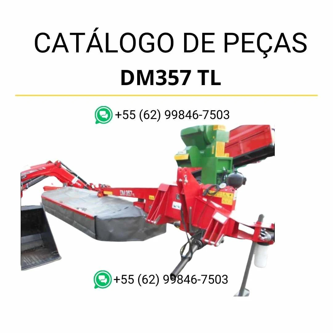 Catálogo de peças Massey Ferguson DM357 TL ABW Cortadora em PDF com diagramas ilustrados e identificação completa dos componentes