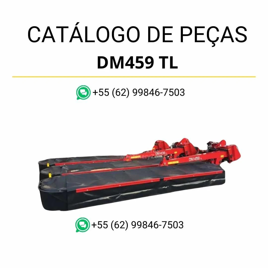 Catálogo de peças Massey Ferguson DM459 TL MF AMG Cortadora em PDF com diagramas técnicos e identificação completa dos componentes
