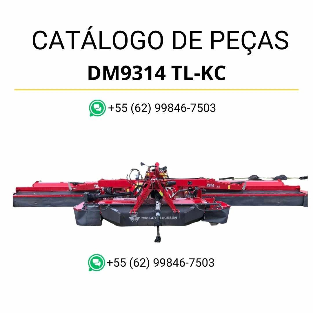Catálogo de peças Massey Ferguson DM9314 TL-KC MF NA ABT Cortadora em PDF com diagramas técnicos e identificação detalhada dos componentes