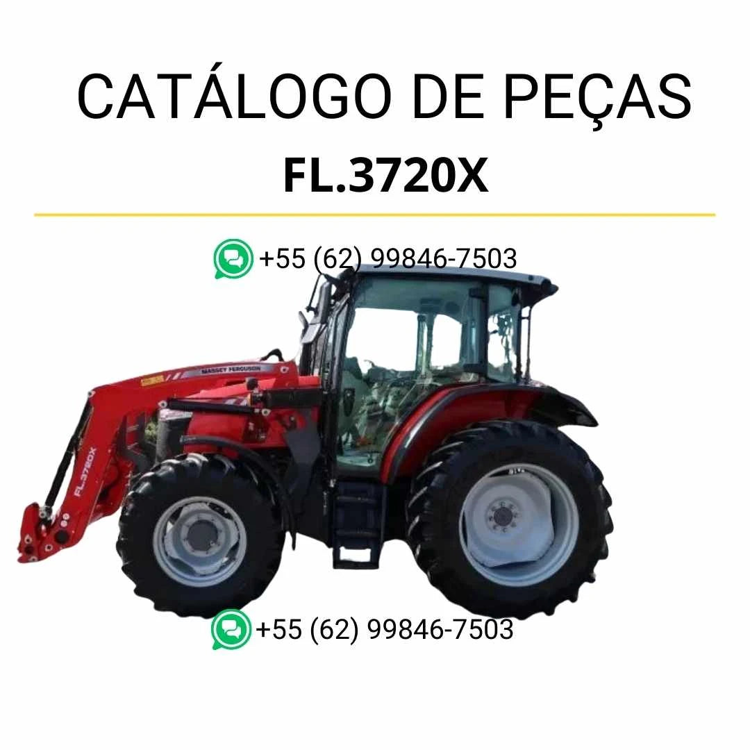 Catálogo de peças Massey Ferguson FL3720X em PDF, mais de 500 páginas com ilustrações técnicas detalhadas do carregador frontal