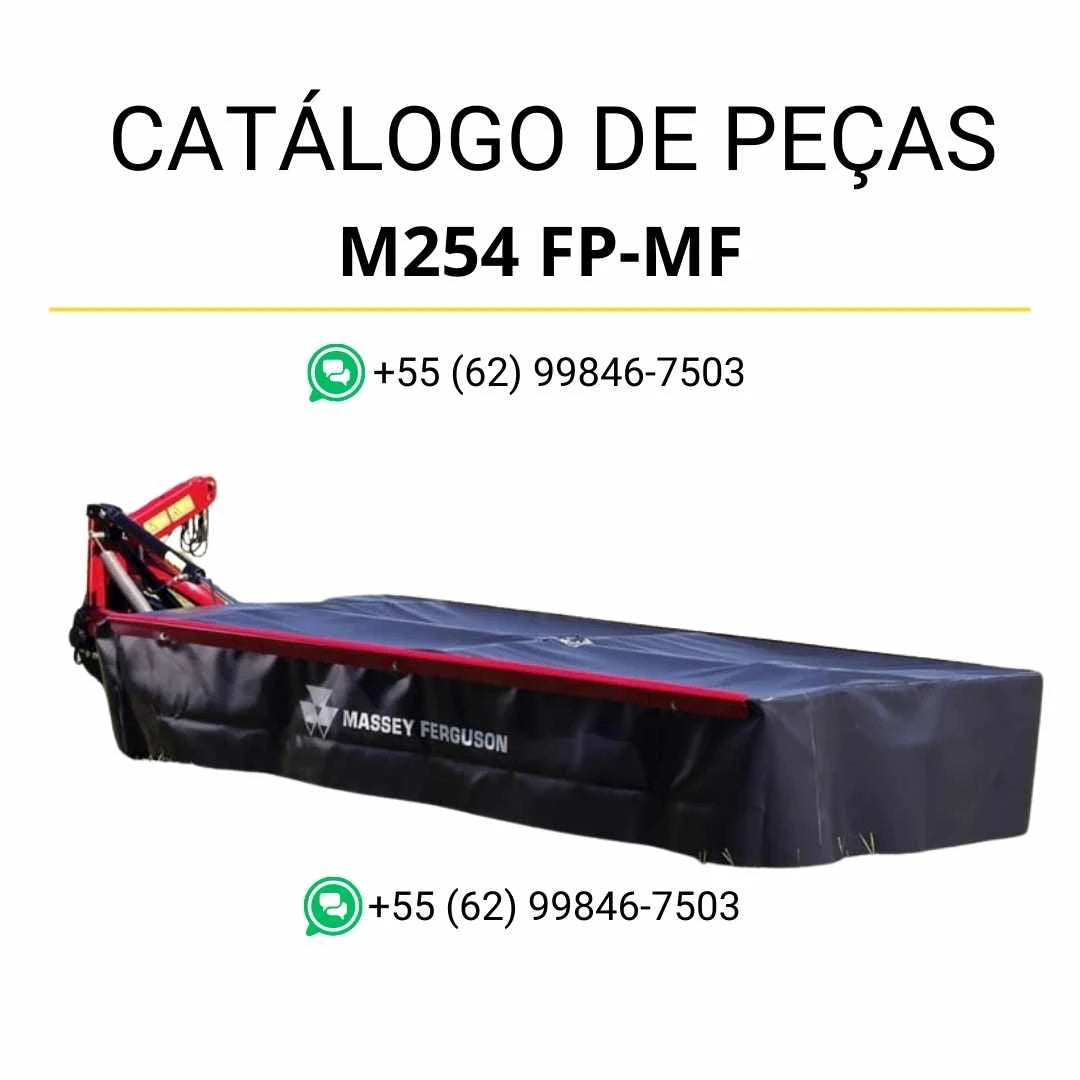 Catálogo de peças Massey Ferguson M254 FP-MF NWM Cortadora em PDF com ilustrações técnicas e identificação detalhada dos componentes