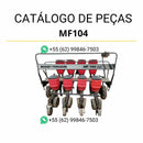 Catálogo de peças Massey Ferguson MF104 e 106L Plantadora em PDF com diagramas técnicos e identificação completa dos componentes