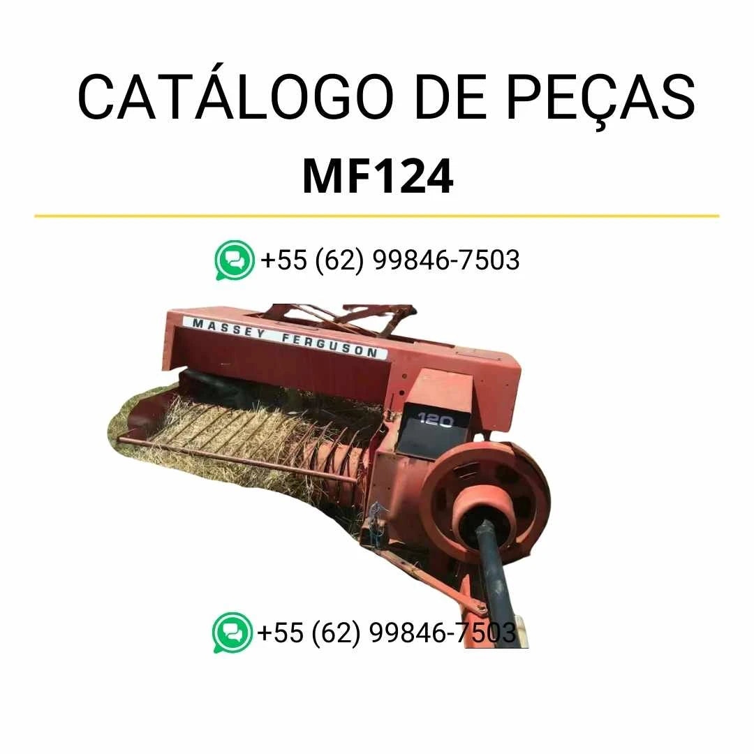 Catálogo de peças Massey Ferguson MF120 Enfardadeira em PDF com vistas explodidas e identificação completa dos componentes