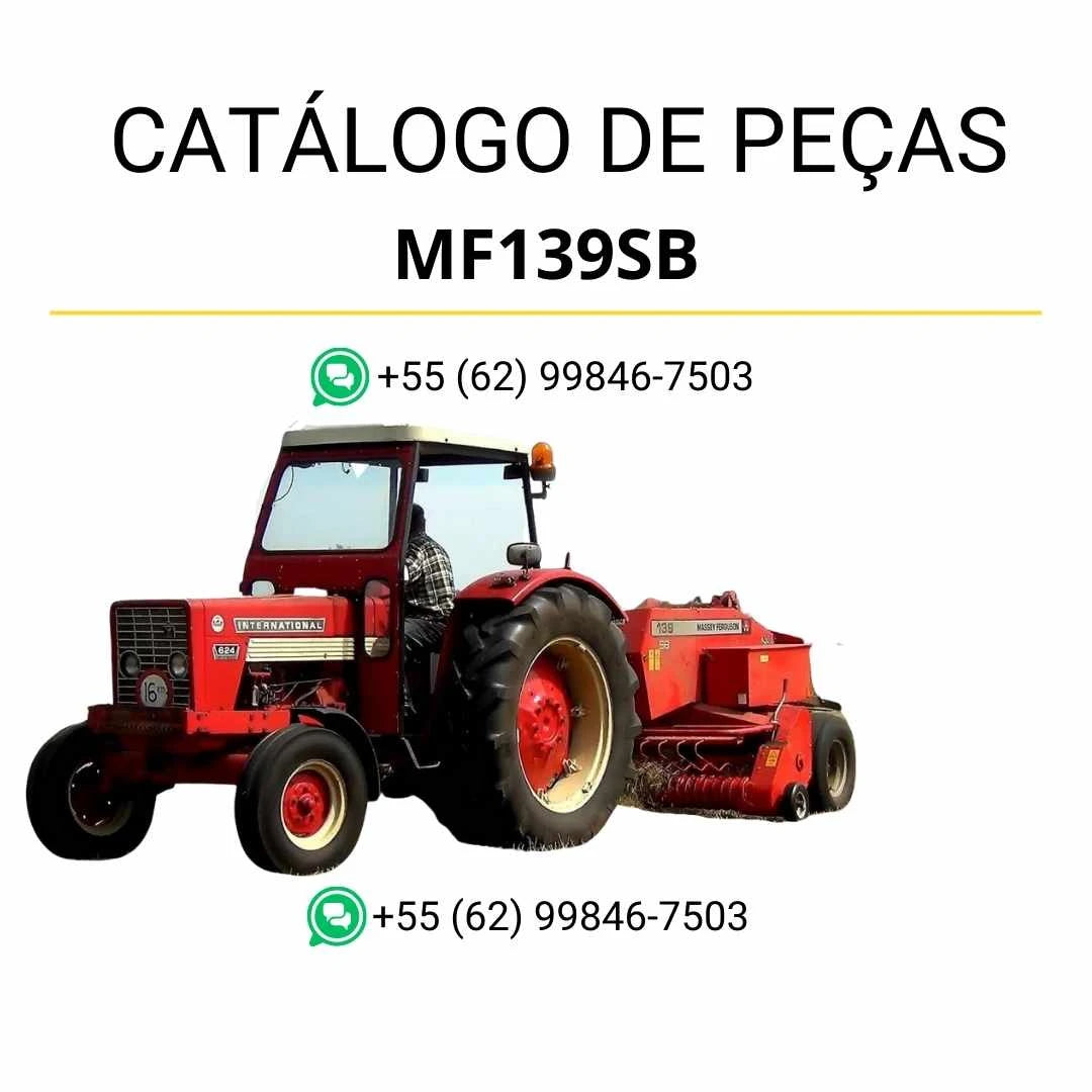 Catálogo de peças Massey Ferguson MF139SB Enfardadeira Quadrada em PDF com vistas explodidas e identificação detalhada dos componentes