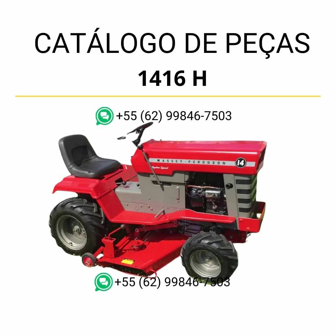 Catálogo de peças Massey Ferguson MF1415, 1416 H e 1717 H em PDF, com diagramas ilustrados e identificação completa dos componentes mecânicos.