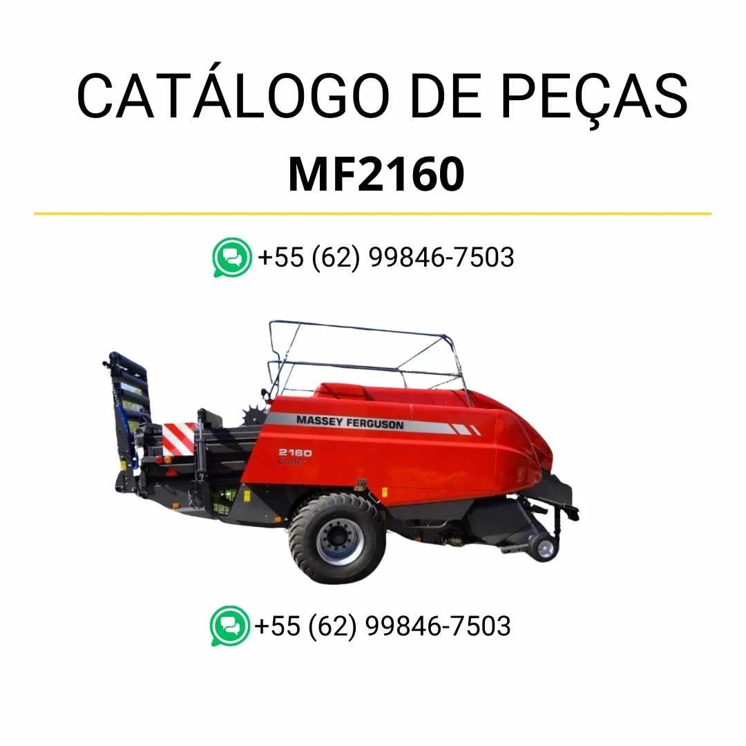 Catálogo de peças Massey Ferguson MF2160 Enfardadeira Quadrada em PDF com ilustrações técnicas e identificação detalhada dos conjuntos
