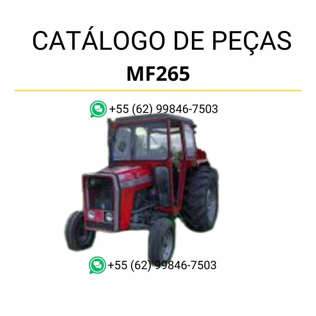 Catálogo de peças Massey Ferguson MF 265 em PDF, com ilustrações técnicas e lista completa de componentes originais do trator