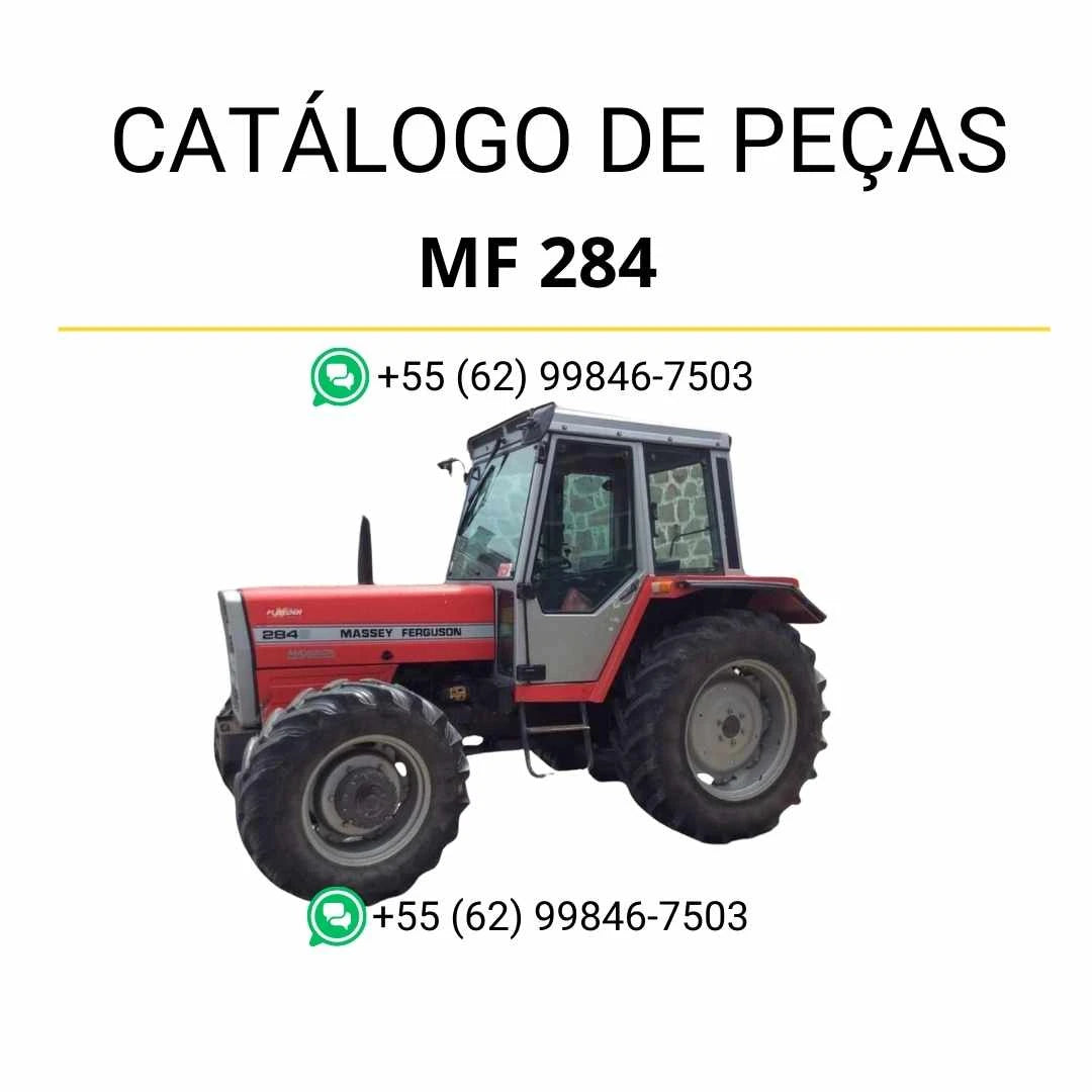 Catálogo de peças Massey Ferguson MF 284 em PDF com vistas explodidas e identificação completa dos componentes do trator