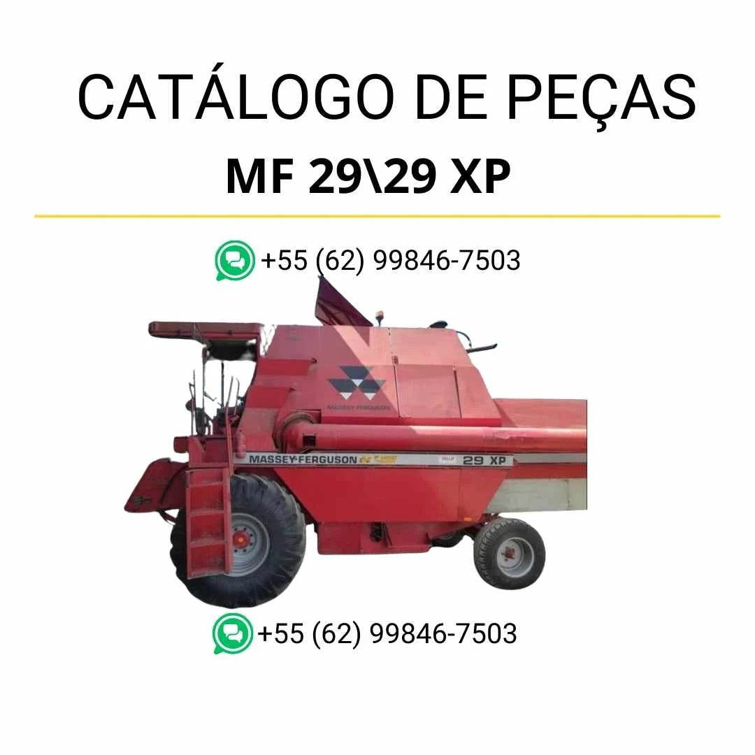 Catálogo de peças Massey Ferguson MF 2929 XP Combine em PDF com diagramas técnicos e identificação completa dos componentes da colheitadeira