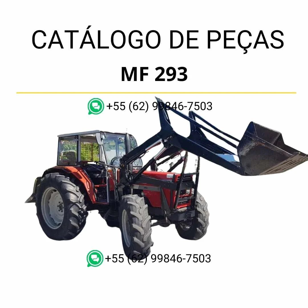 Catálogo de peças Massey Ferguson MF 293 em PDF com ilustrações técnicas e identificação completa dos componentes do trator